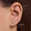 14 Karaat Goud met Diamanten Diamant Klaver Piercing (0.07 ct) - 10