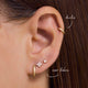 Diamant Klaver Piercing (0.07 ct)