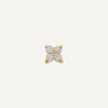 14 Karaat Goud met Diamanten Diamant Klaver Piercing (0.07 ct) - 5