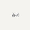14 Karat White Gold Sphere Cluster Piercing - 1