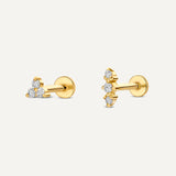 Diamond Lotus Threefold Piercing Set (0.04 ct)