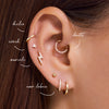 14 Karaat Goud met Diamanten Mini Diamant Lotus Piercing (0.02 ct) - 10
