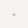 14 Karaat Goud met Diamanten Mini Diamant Lotus Piercing (0.02 ct) - 5