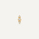 Drievoudige Diamant Staaf Piercing (0.02 ct)