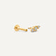 Drievoudige Diamant Staaf Piercing (0.02 ct)
