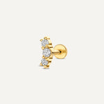 Diamant Gebogen Staaf Piercing (0.06 ct)