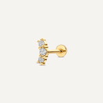 Diamant Gebogen Staaf Piercing (0.06 ct)