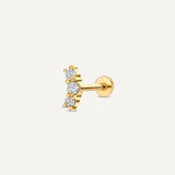 Diamant Gebogen Staaf Piercing (0.06 ct)