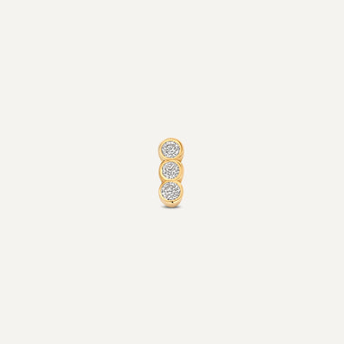 585er Gold mit Diamanten Diamant Reihe Bezel Set Piercing (0.03 ct) - 5