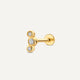 Piercing Curvado con Diamantes en Engaste Cerrado (0.03 ct)