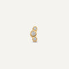 585er Gold mit Diamanten Diamant Bezel Set Gebogenes Piercing (0.03 ct) - 5