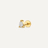 14 Karat Gold with Diamond Diamond Pear Cut Piercing (0.04 ct) - 1