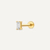 14 Quilates de Oro con Diamantes Piercing de Diamante Baguette 0.05 ct - 1