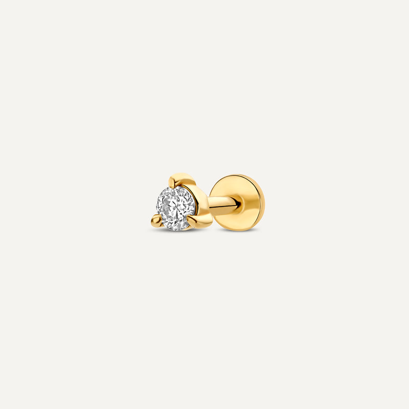 Three Prong Diamond Piercing (0.05 ct)