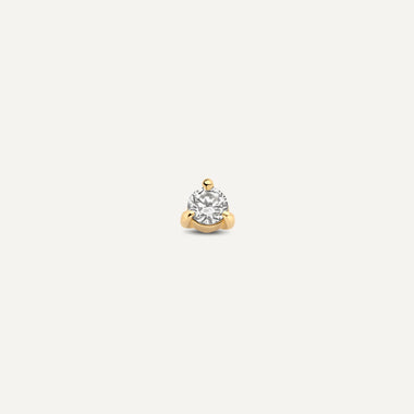 14 Karat Gold with Diamond Three Prong Diamond Piercing (0.05 ct) - 4
