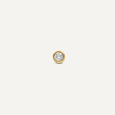 14 Karaat Goud met Diamant Diamant Bezel Set Round Cut Piercing (0.03 ct) - 5