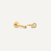 14 Karaat Goud met Diamant Diamant Bezel Set Round Cut Piercing (0.03 ct) - 6