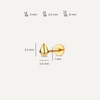 14 Karat Gold Bolletjes Duo Piercing Set - 6