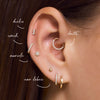 14 Karaat Goud met Diamanten Pavé Diamant Ronde Piercing (0.04 ct) - 10