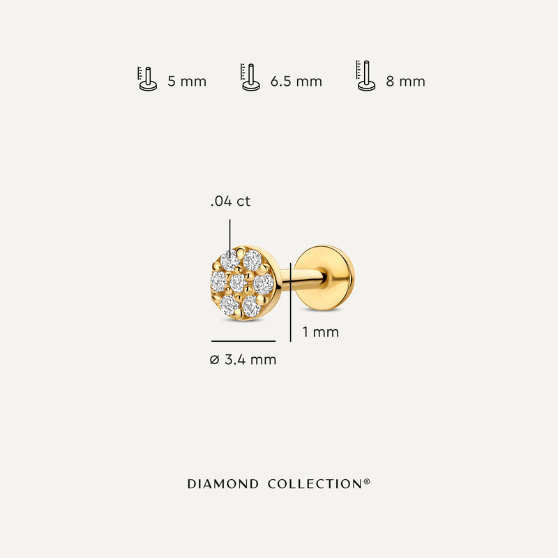 Pavé Diamant Ronde Piercing (0.04 ct)
