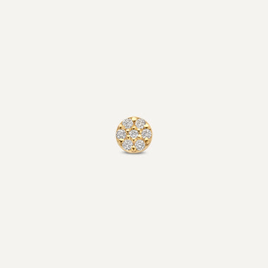 14 Karaat Goud met Diamanten Pavé Diamant Ronde Piercing (0.04 ct) - 5