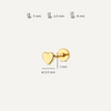 14 Karat Gold with Diamonds Diamant Hart Piercing Set (0.02 ct) - 10