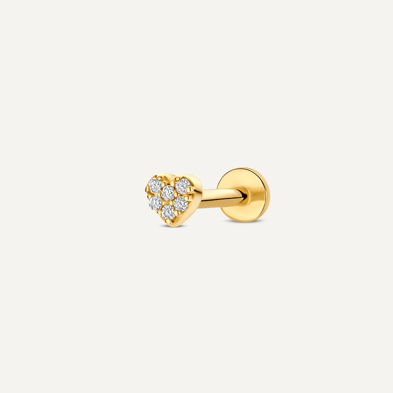 Pavé Diamond Heart Piercing (0.02 ct)