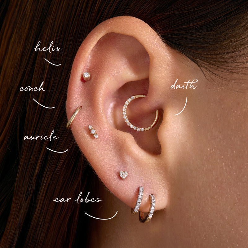 Pavé Diamant Hart Piercing (0.02 ct)