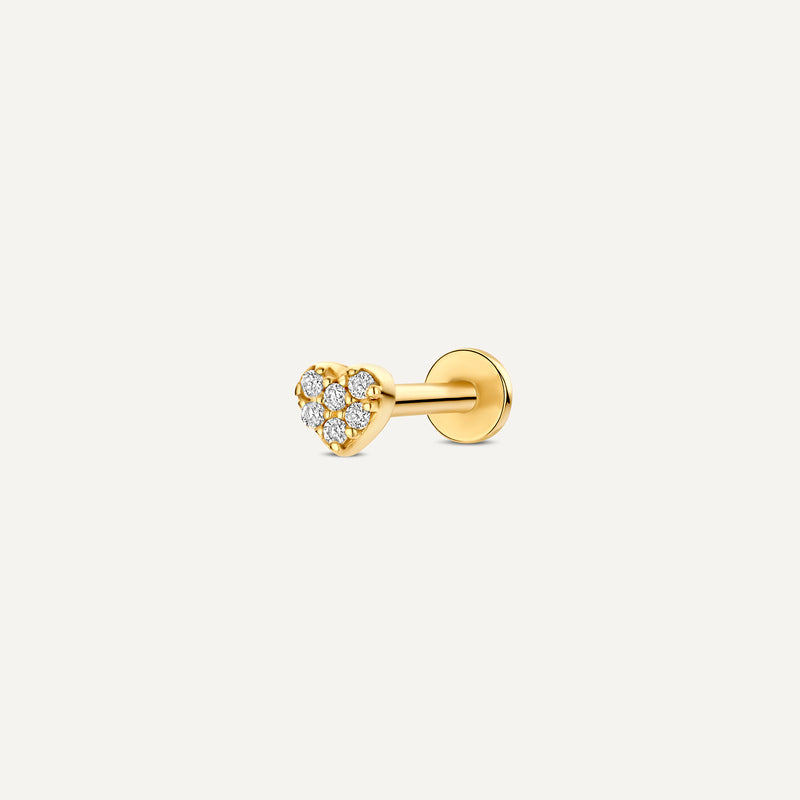 Pavé Diamant Hart Piercing (0.02 ct)