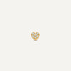 14 Karaat Goud met Diamanten Pavé Diamant Hart Piercing (0.02 ct) - 5