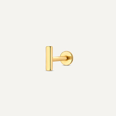 14 Karaat Goud Staaf Piercing - 1