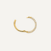 14 Karat Gold with Diamonds Pavé Diamond Daith Hoop Piercing (13mm) (0.06 ct) - 8