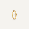 14 Karaat Goud met Diamant Solo Diamant Bezel Set Daith Hoop Piercing (13mm) (0.06 ct) - 5