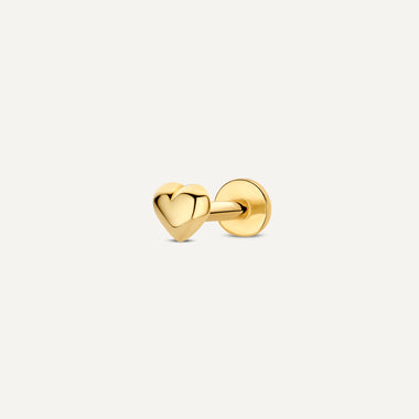 14 Karat Gold Puffy Heart Piercing - 1