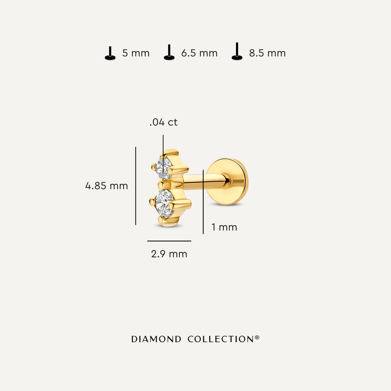 Diamond Duo Piercing (0.04 ct)