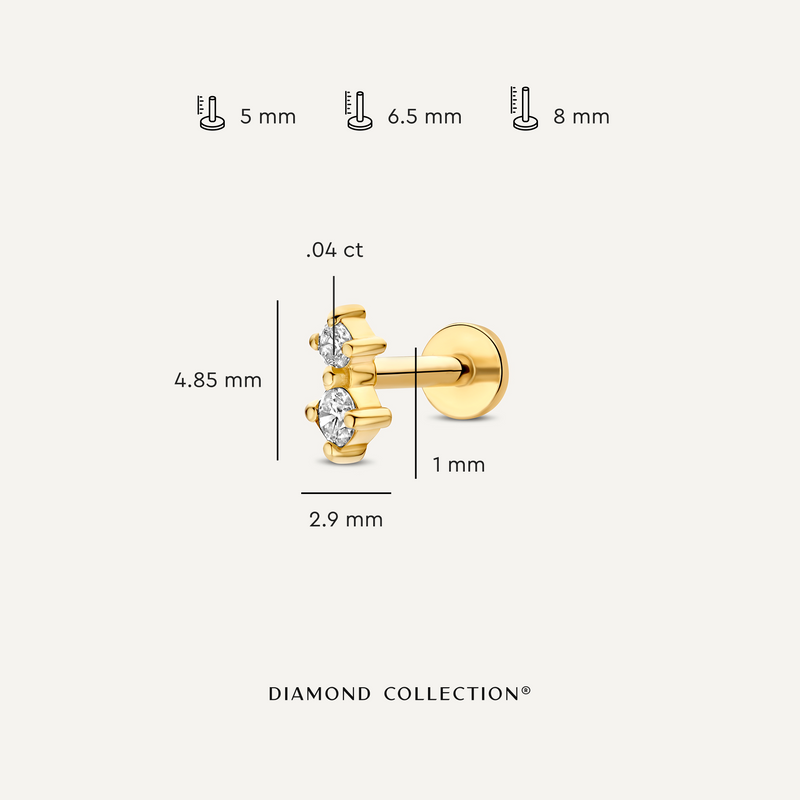 Diamant Duo Piercing (0.04 ct)