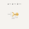 14 Karat Gold Moon Piercing - 7