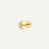 Pavé Diamond Moon Piercing (0.01 ct)