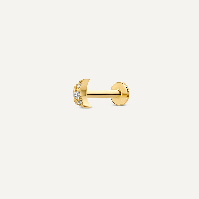 Pavé Diamant Måne Piercing (0.01 ct)