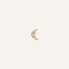 14 Karat Guld med Diamanter Pavé Diamant Måne Piercing (0.01 ct) - 3