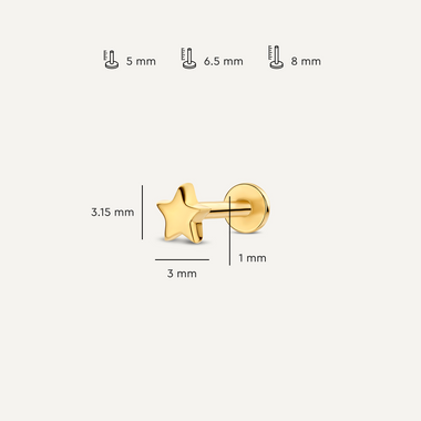 14 Karat Gold Star Piercing - 9