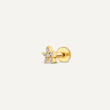 Piercing gwiazda z diamentami pavé (0,01 ct)