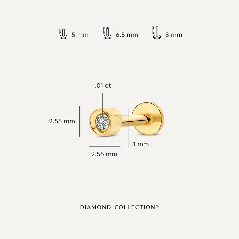 Diamant Illusion Sæt Rundslebet Piercing (0.01 ct)