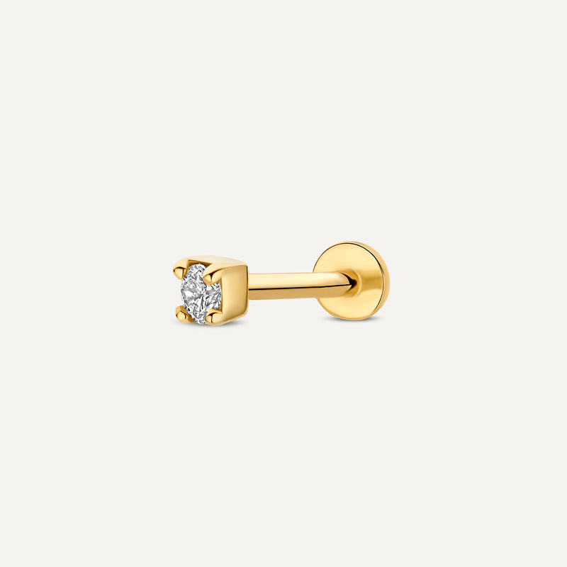Mini Piercing de Diamante de Cuatro Garras (0.03 ct)