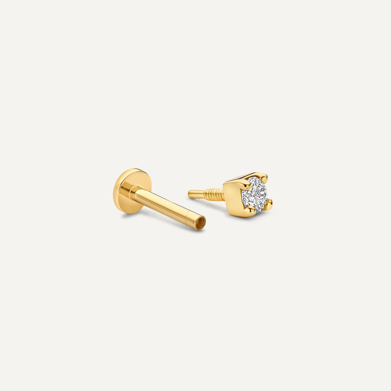Mini Four Prong Diamond Piercing (0.03 ct)
