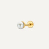 Oro 14 Carati Piercing con Perla - 1