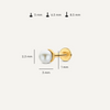 14 Karat Gold Pearl Piercing - 7