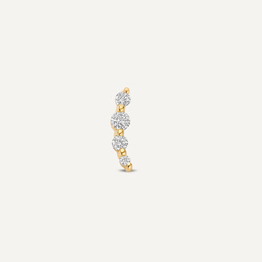 14 Karat Gold with Diamonds Diamond Threaded Curve Piercing (0.05 ct) - 5