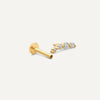 14 Karat Gold with Diamonds Diamond Threaded Curve Piercing (0.05 ct) - 6