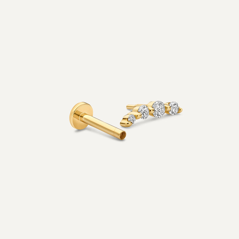 Diamond Threaded Curve Piercing (0.05 ct)